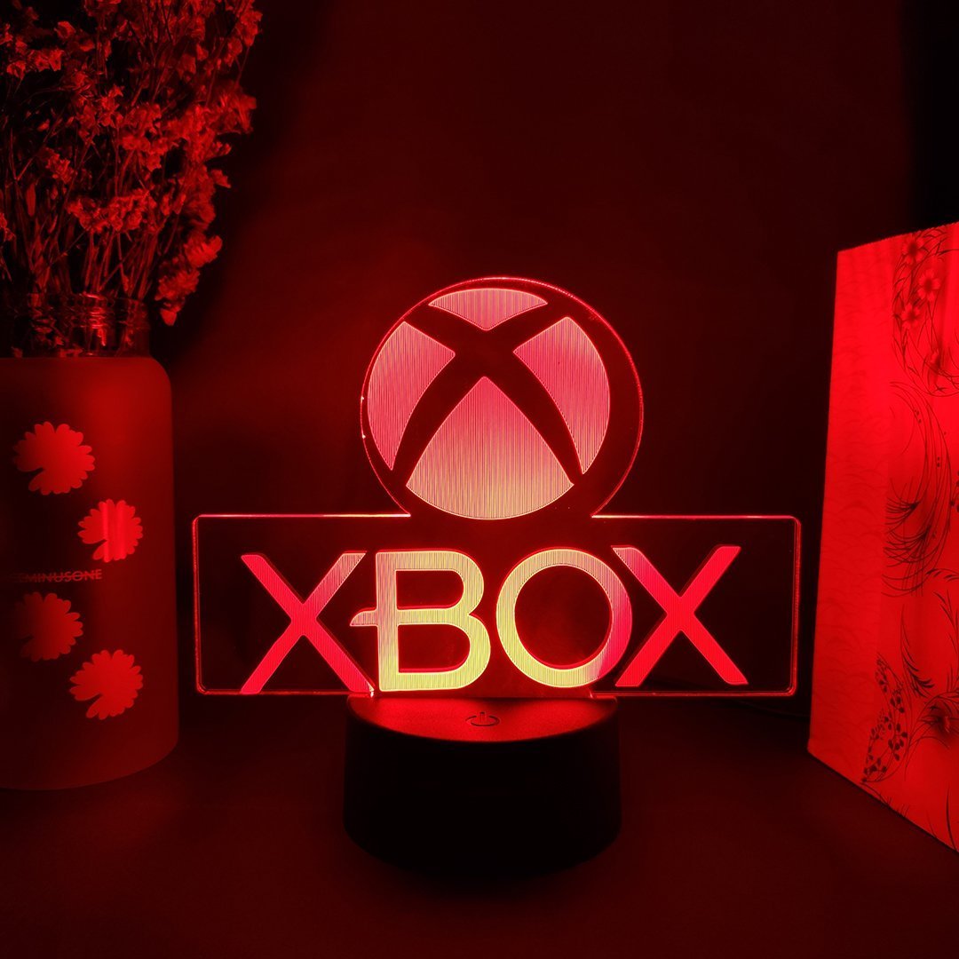 3D XBOX Desktop Lamp/Night Light With 16 Color Remote - RETRO 2K ELITE GAMING