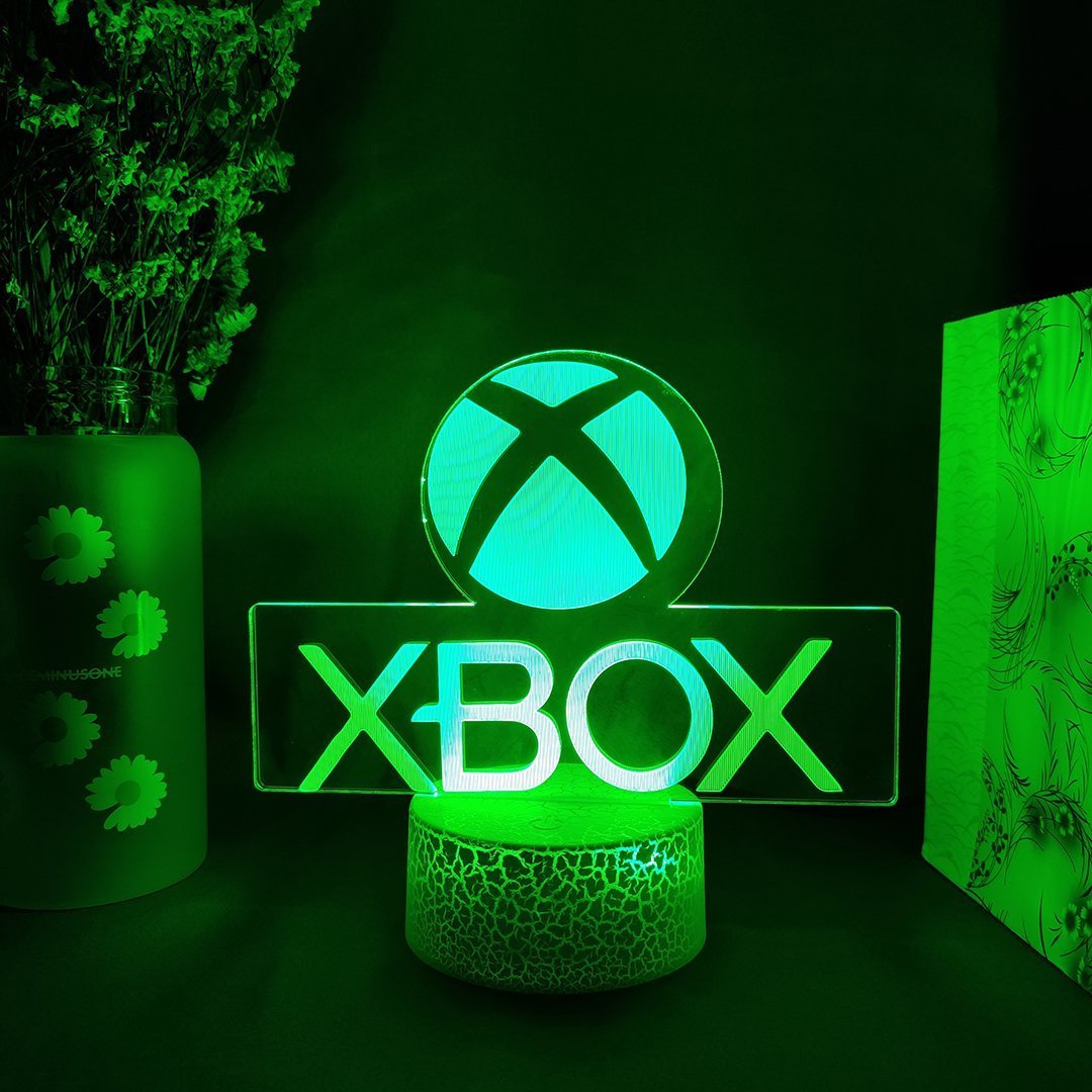 3D XBOX Desktop Lamp/Night Light With 16 Color Remote - RETRO 2K ELITE GAMING