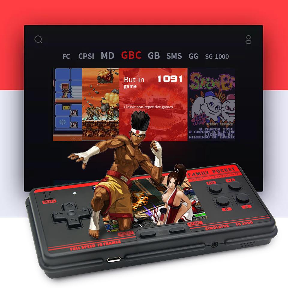 RETRO mini Pocket Handheld Gaming System(1091 Games Built-In) 8 Emulators (PS1,SEGA,SNES,NES) - RETRO 2K ELITE GAMING